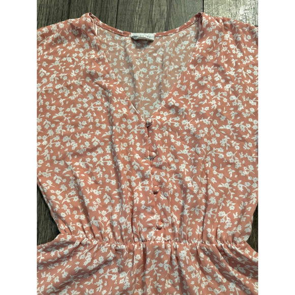 Sienna Sky Pink/Peach Nice Flare Blouse Size XS Worn Twice - Picture 4 of 4